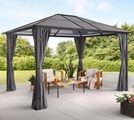 KONIFERA Pavillon »Aruba 2.0«, BxT: 300x365 cm, Aluminium, Polycarbonat-Dachplatten