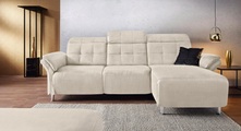 Places of Style Ecksofa »Manhattan«, 2 Sitze mit elektrischer Relaxfunktion, verstellbare Armlehnen