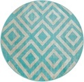 Paco Home Teppich »Poco 821«, rund, 7 mm Höhe, Kurzflor, Rauten-Design, In- und Outdoor geeignet, ideal im Wohnzimmer & Schlafzimmer