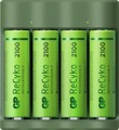 GP Batteries, GP Batteries Basic-Line 4x ReCyko+ Mignon Rundzellen-Ladegerät inkl. Akkus NiMH Micro (AAA), Mignon (AA)