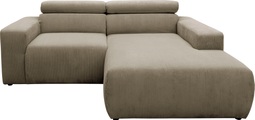 DOMO collection Ecksofa »Brandon kleine Ausführung B/T/H: 214/100/80 cm«, Mit Kopfteilverstellung, auch in Leder und Cord
