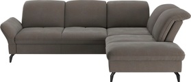 SIT&MORE, sit&more Ecksofa, Wahlweise mit Bett-, Kopfteil - und Armlehnfunktion, sowie Stauraum