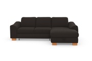 sit&more Ecksofa »Durness«, mit Federkern und hochwertigen Massivholzfüssen, wahlweise mit Kopfteilverstellung, Bettfunktion und Bettkasten oder mit Bettfunktion und Bettkasten