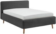 Novel - Bett MATTIS_8096 - anthrazit - Textil - 140x200