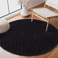 Carpet City Teppich »Fancy«, rund, 12 mm Höhe, Kurzflor, Einfarbig, 3D-Optik, Wohnzimmer