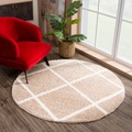 Sanat Hochflor-Teppich »Madrid«, rund, 30 mm Höhe, Wohnzimmer, Langflor, Shaggy Teppich