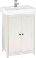 Home affaire Waschtisch »Westa«, Breite 60 cm, Badezimmerschrank aus Massivholz, Kiefernholz, Metallgriffe, 2 Türen, mit Waschbecken