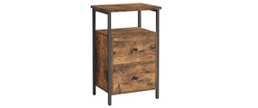 Nachttisch RUSTIK 2 Schubladen 38x28x60cm braun
