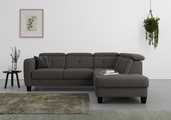 sit&more Ecksofa »Bellucci«, inklusive Kopfteilverstellung und Federkern, wahlweise mit Bettfunktion und Bettkasten
