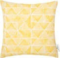 TOM TAILOR Kissenhülle »Squared Triangle«, (1 St.), mit unifarbener Rückseite in Leinenoptik