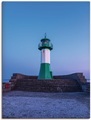 Artland Wandbild »Leuchtturm auf der Mole von Sassnitz«, Gebäude, (1 St.), in vielen Grössen & Produktarten - Alubild / Outdoorbild für den Aussenbereich, Leinwandbild, Poster, Wandaufkleber / Wandtattoo auch für Badezimmer geeignet