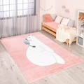 Carpet City Kinderteppich »ANIME921«, rechteckig, 11 mm Höhe, Kinderzimmer Teppich Modern mit Mond, Blumen, Wolken, Creme, Multi