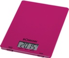 Bomann - Küchenwaage - Ladekapazität 5kg (Genauigkeit 1g) - LCD Anzeige - violett