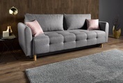 INOSIGN Schlafsofa »Nordic«, inklusive Bettkasten und Zierkissen