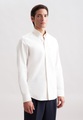 seidensticker Flanellhemd Slim 1/1 Button-Down-Kragen Uni