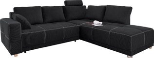 Places of Style Ecksofa, mit Bettfunktion und Bettkasten, wahlweise mit 1 oder 3 Kopfstützen