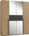 Wimex - Kleiderschrank Denver - Hellbraun und Silber