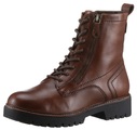 TAMARIS, Tamaris Schnürboots, Blockabsatz, Schnürstiefelette, Combat-Boots mit Kontrast-Rahmennaht