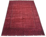 morgenland Wollteppich »Afghan Teppich handgeknüpft rot«, rechteckig, 7 mm Höhe