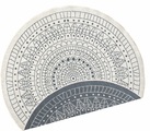 NORTHRUGS Teppich »Porto«, rund, 5 mm Höhe, In-und Outdoor geeignet, Wohnzimmer, Balkon, Terrasse, Garten, Robust, Pflegeleicht, Flachgewebe, Wendbar