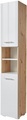welltime Hochschrank »Agostino«, Badezimmerschrank, BXH: 33x184 cm, weiss