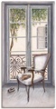 Artland, Artland Wandbild »Sessel vor einem Fenster«, Innenarchitektur, (1 St.), in vielen Grössen & Produktarten - Alubild / Outdoorbild für den Aussenbereich, Leinwandbild, Poster, Wandaufkleber / Wandtattoo auch für Badezimmer geeignet
