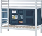 Hoppekids Etagenbett, Liegefläche 70x160 cm, Kiefer weiss lackiert,mit Textilset und wahlweise mit Matratze
