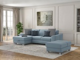 sit&more Ecksofa »Durness«, mit Federkern und hochwertigen Edelstahlfüssen, wahlweise mit Kopfteilverstellung, Bettfunktion und Bettkasten oder mit Bettfunktion und Bettkasten