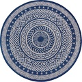 Leonique Teppich »Sia«, rund, 3 mm Höhe, In-und Outdoor geeignet, Mandala, Rund, Wohnzimmer, Balkon, Terrasse, Garten, Pflegeleicht, Flachgewebe