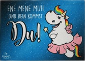 Fußmatte, »Pummel Einhorn 5«, Pummel & Friends, rechteckig, Höhe 5 mm, maschinell getuftet