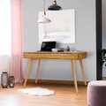 Home affaire Schreibtisch »Albert«, aus massivem Eichenholz, mit vielen Stauraummöglichkeiten, Breite 110 cm