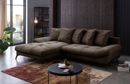 exxpo - sofa fashion Ecksofa »Olmedo, extravagantes Design und toller Sitzkomfort, L-Form«, inklusive Bettfunktion, Bettkasten und Rückenkissen
