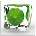 Artland Wandbild »Limette im Eiswürfel«