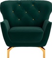sit&more Sessel »Orient 3 V«, inkl. 1 Zierkissen mit Strass-Stein, goldfarbene Metallfüsse