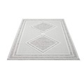 Carpet City Teppich »LINDO 8853«, rechteckig, Kurzflor, Hochtief-Muster/ 3D-Effekt, Fransen, Boho-Stil, Wohnzimmer