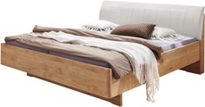 WIEMANN Holzbett »Cardiff, Bettgestell, Bettrahmen, teilmassiv, mit Polsterkopfteil« Belastbarkeit 110/220 Kg, 4-fache höhenverstellbar, MADE IN GERMANY, Fussteil aus Massivholz, verschiedene Grössen