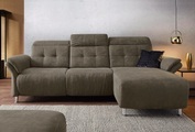 Places of Style Ecksofa »Manhattan«, 2 Sitze mit elektrischer Relaxfunktion, verstellbare Armlehnen