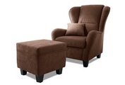 Home affaire Sessel »Oliver«, (2 St.), inklusive Hocker, Microfaser