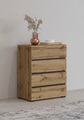 INOSIGN Kommode »Cross,Breite 60 cm, moderne grifflose Sideboard,4 Schubkästen«, Schubladenschrank mit viel Stauraum, Flur Highboard
