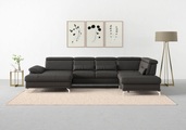 sit&more Wohnlandschaft »Cabrio«, Sitztiefenverstellung und Federkern, jeweils inklusive 3 Nierenkissen