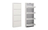 Woody Fashion Schuhschrank 50 x 137 x 15 cm, Weiss