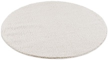 Carpet City Hochflor-Teppich »Plainy«, rund, 30 mm Höhe, Polyester, Langflor Uni Taupe, Wohnzimmer