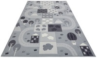HANSE Home Teppich »Mountaintrack«, rechteckig, 0,9 mm Höhe, Weicher Flor, Schaldämmende Spielunterlage, Kinderzimmer, Strassen Design, Kurzflor, Robust, pflegeleicht