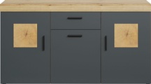 Home affaire Sideboard »Tyler«, (Packung, 1 St.), Mit Hirnholzapplikationen - Aufgebaut (B/T/H): 160/42/86 cm