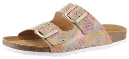 CITY WALK Pantolette, Basic, Sommerschuh, Schlappen mit schimmerndem Muster