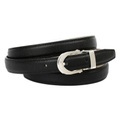 Anthoni Crown 2, 0 cm schmaler Ledergürtel in Schwarz