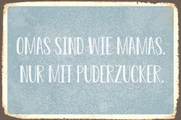 queence Metallbild »Puderzucker«, Sprüche, (1 St.)