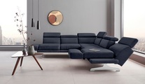 Places of Style Ecksofa »Amantea«, mit Fussablage, Arm-, Kopf- und Rückenverstellung, wahlweise mit 2 Drehsitzen - so wird der äussere Sitz zum Sofa