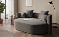 LeGer Home by Lena Gercke 2,5-Sitzer »ISALIE, rundes Loungesofa, mit Kissen, perfekt gepolstert«, moderne Stoffe, mit 4 Zierkissen, extra grosse Sitzfläche