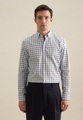 seidensticker Flanellhemd »Slim«, Slim Langarm Button-Down-Kragen Karo